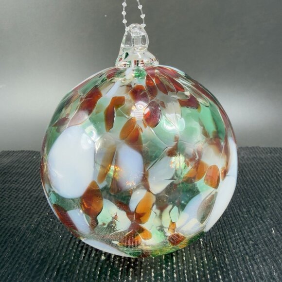Hand Blown Studio Art Glass Orb Ornament Friendship Ball Witch Ball Hand Made - Picture 14 of 14